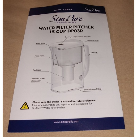 LARGE 15 CUP! Water Filter Pitcher BPA Free | DP03R White - Picture 4 of 4
